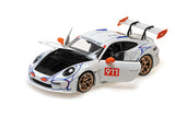 PORSCHE 911 (992) GT3RS 2023 - White/orange Decor 1:18