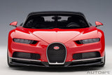 Bugatti Chiron (2017) - red/black 1:12