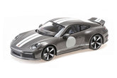 PORSCHE 911 (992) SPORT CLASSIC 2022 - Grey Metallic W/stripe 1:18
