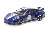 PORSCHE 911 (992) SPORT CLASSIC 2022 - Blue Metallic W/stripe 1:18