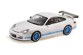 PORSCHE 911 GT3 RS 2002 - White W/blue Stripes 1:18