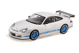 PORSCHE 911 GT3 RS 2002 - White W/blue Stripes 1:18