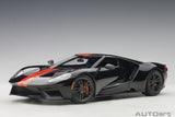 Ford GT 2017 - shadow black/orange stripes 1:18