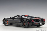 Ford GT 2017 - shadow black/orange stripes 1:18