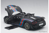 Porsche 918 Spyder (2013) "with Weissach Package" - black/Martini Livery 1:18