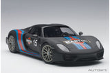 Porsche 918 Spyder (2013) "with Weissach Package" - black/Martini Livery 1:18