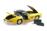 MERCEDES 300 SL ROADSTER (W198) 1958 - YELLOW with HARDTOP 1:18