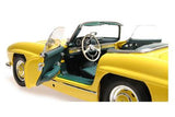 MERCEDES 300 SL ROADSTER (W198) 1958 - YELLOW with HARDTOP 1:18