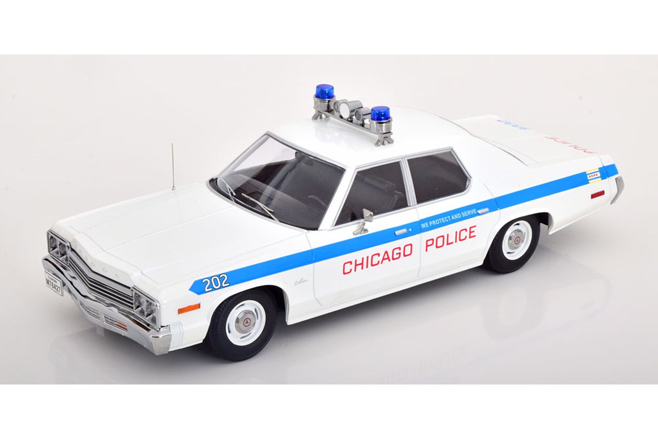 Dodge Monaco Chicago Police (1974) - white 1:18 – Thomas Langejürgen