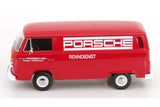 VW Bus T2b (1972) - Kastenwagen Porsche Renndienst - red 1:18