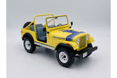Jeep CJ-7 Renegade (1980) - light yellow and racing decals 1:18