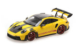 PORSCHE 911 (992) GT3RS 2024 - Yellow W/weissach Package W RED Wheels 1:18