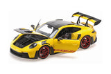 PORSCHE 911 (992) GT3RS 2024 - Yellow W/weissach Package W RED Wheels 1:18