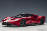 Ford GT (2017) -  liquid red / silver stripes 1:12