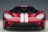 Ford GT (2017) -  liquid red / silver stripes 1:12