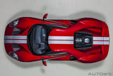 Ford GT (2017) -  liquid red / silver stripes 1:12