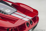 Ford GT (2017) -  liquid red / silver stripes 1:12