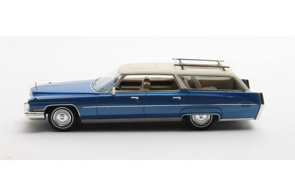 Cadillac DeVille Wagon (1972) - blue met./cream 1:43