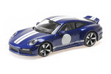 PORSCHE 911 (992) SPORT CLASSIC 2022 - Blue Metallic W/stripe 1:18