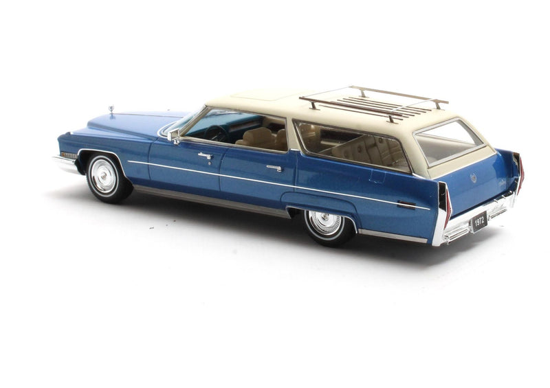 Cadillac DeVille Wagon (1972) - blue met./cream 1:43