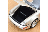 Porsche 911 (964 )Turbo Look Cabriolet (1992)  - Zermatt silver met. 1:18