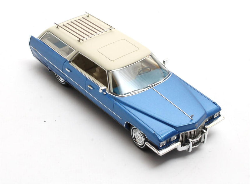 Cadillac DeVille Wagon (1972) - blue met./cream 1:43