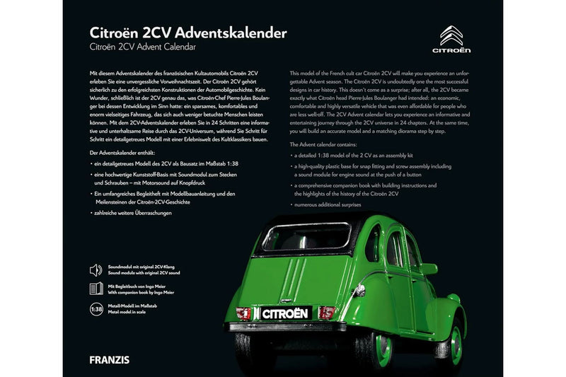 Citroën 2CV Adventskalender: Citroen 2CV - grün 1:38 Franzis