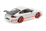 PORSCHE 911 GT3 RS 2002 - White W/red Stripes 1:18