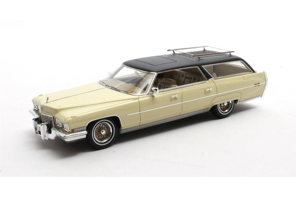 Cadillac DeVille Wagon (1972) - Personal car from Elvis Presley - creme/black 1:43