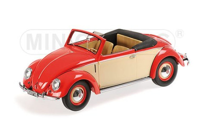 VW Käfer Hebmüller Cabriolet 1949 - red/cream 1:18
