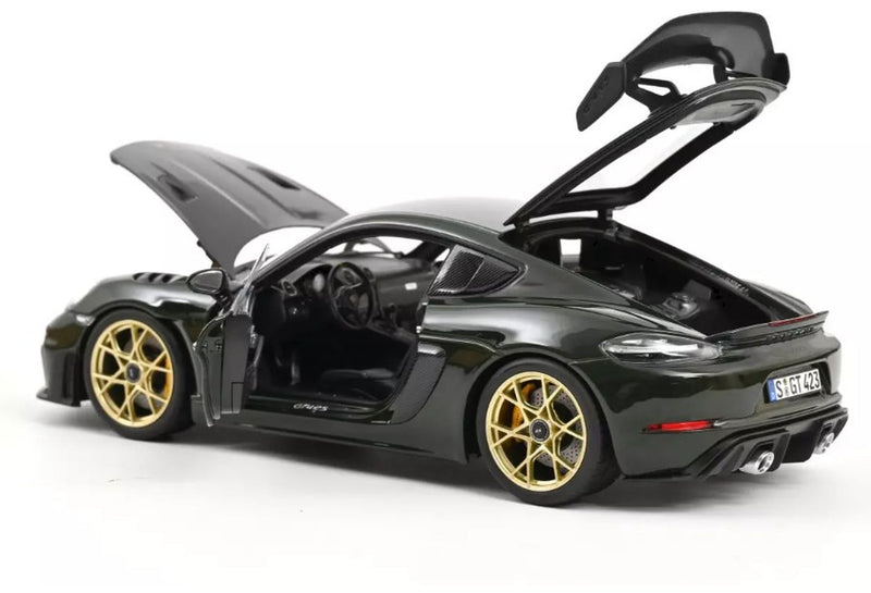 Porsche Cayman GT4 RS w/Weissach Pack 2023 - Brewster Green 1:18
