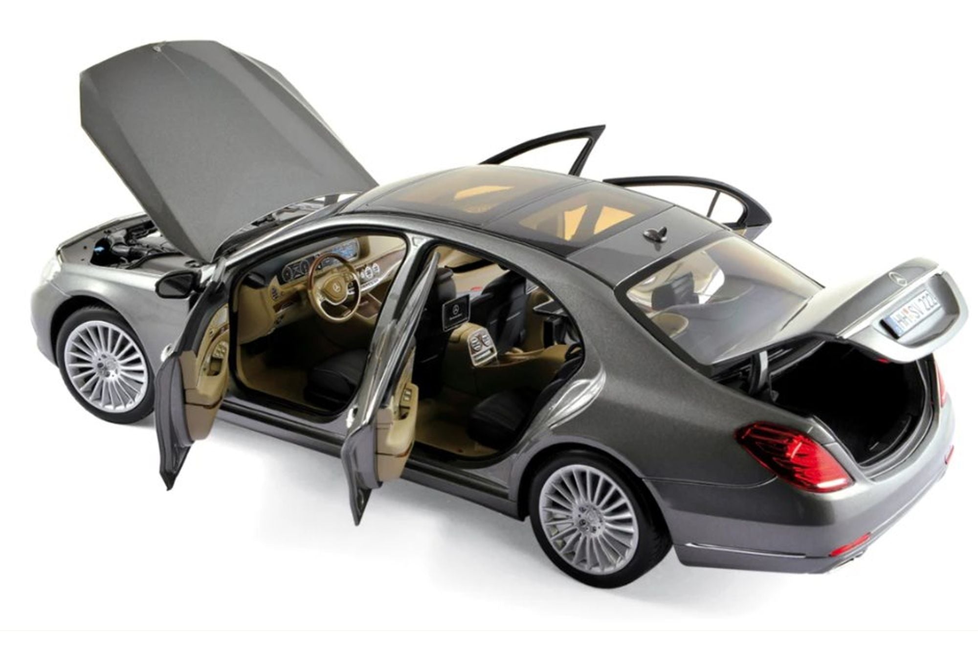 Mercedes-Benz S-Klasse ミニカー 1/18 シルバー MODELCARSWHOLESALE.COM
