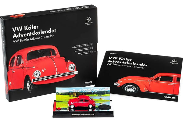 VW Käfer Adventskalender: Volkswagen VW Käfer 1970 - rot 1:43 Franzis