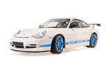 PORSCHE 911 GT3 RS 2002 - White W/blue Stripes 1:18