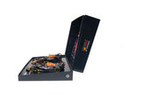 2-CAR-SET - ORACLE RED BULL RACING RB19 - MAX VERSTAPPEN - WORLD CHAMPION QATAR SPRINT & GP 2023 1:18