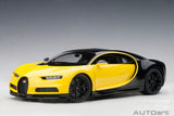 Bugatti Chiron - Jaune Molsheim/Nocturne Black 1:18