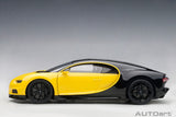 Bugatti Chiron - Jaune Molsheim/Nocturne Black 1:18