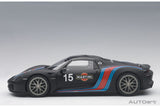 Porsche 918 Spyder (2013) "with Weissach Package" - black/Martini Livery 1:18