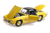 MERCEDES 300 SL ROADSTER (W198) 1958 - YELLOW with HARDTOP 1:18