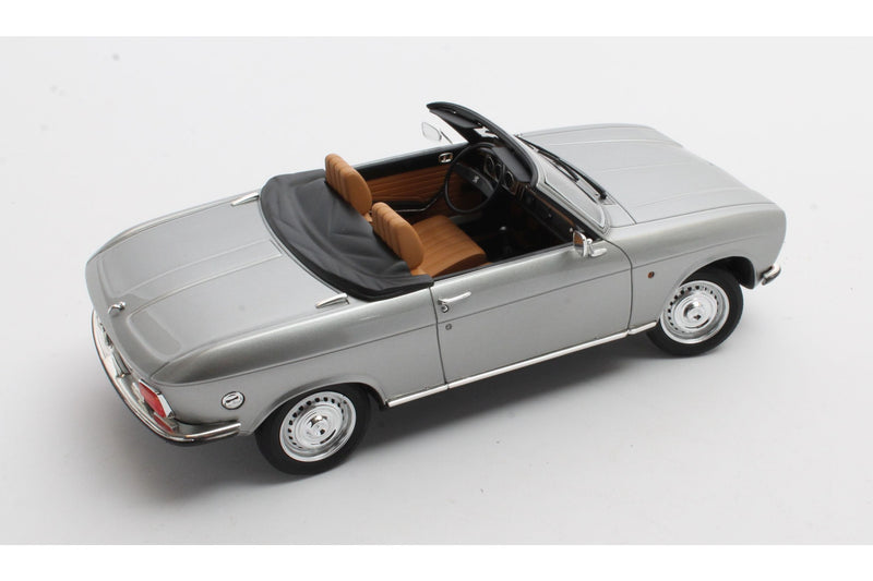 Miniature Peugeot 304 Cabriolet 1973 - Cult Models échelle 1/18, Argent Métallisé