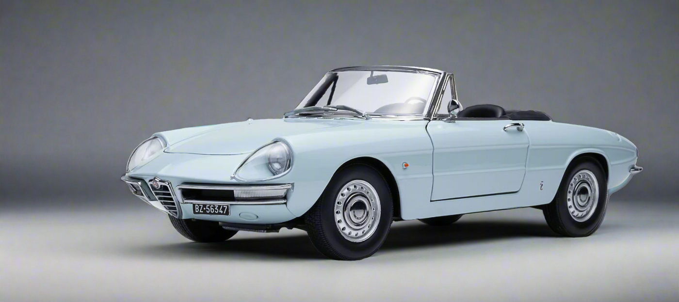Alfa Romeo 1600 Duetto Spider 1966 - blu celeste 1:18 – Thomas