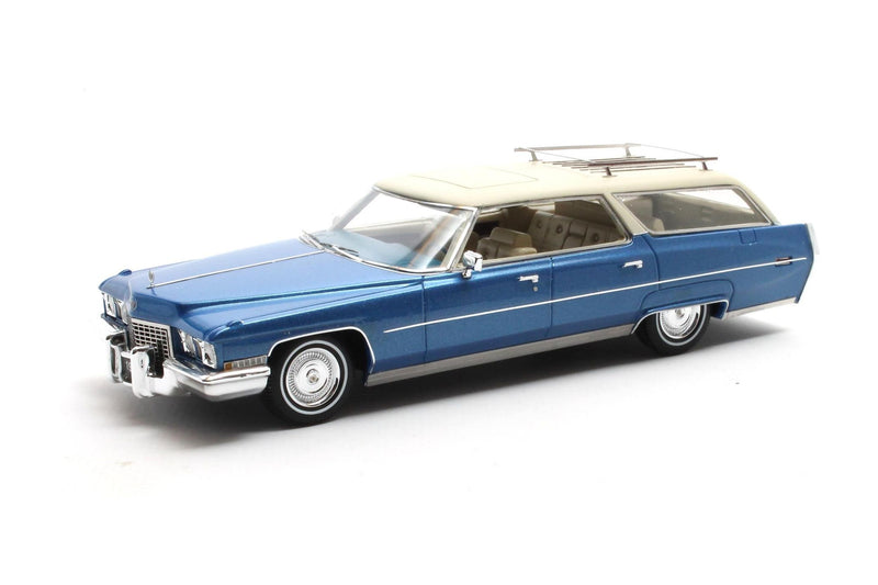 Cadillac DeVille Wagon (1972) - blue met./cream 1:43