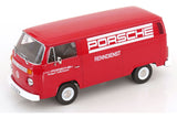 VW Bus T2b (1972) - Kastenwagen Porsche Renndienst - red 1:18