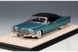 1967 Cadillac de Ville Convertible (closed roof) - Capri Aqua Metallic 1:43