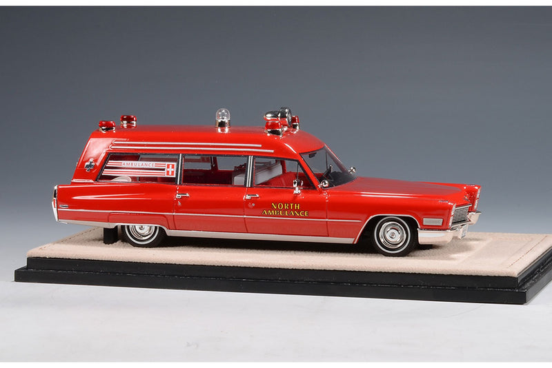 1968 Cadillac Miller-Meteor Ambulance - red  1:43