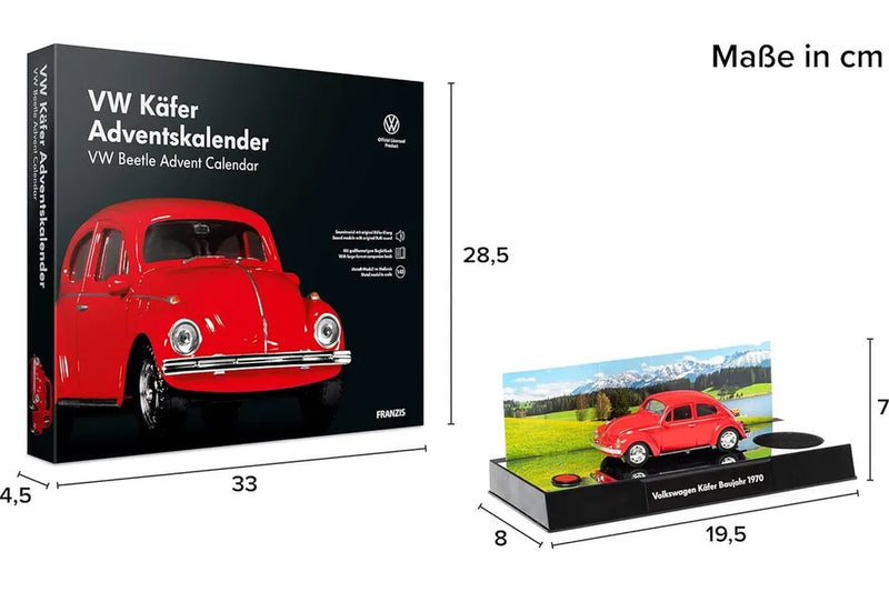 VW Käfer Adventskalender: Volkswagen VW Käfer 1970 - rot 1:43 Franzis