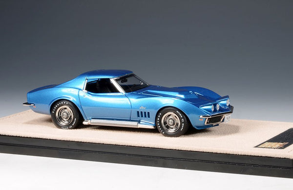 1969 Chevrolet Corvette C3 L88 Coupe (Open Headlight/Closed Roof) - Lemans blue Metallic 1:43