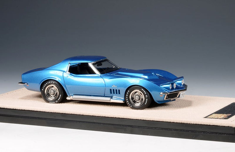 1969 Chevrolet Corvette C3 L88 Coupe (Open Headlight/Closed Roof) - Lemans blue Metallic 1:43