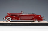 1934 Cadillac 452D V16 Victoria Convertible Coupe (open top)- maroon 1:43