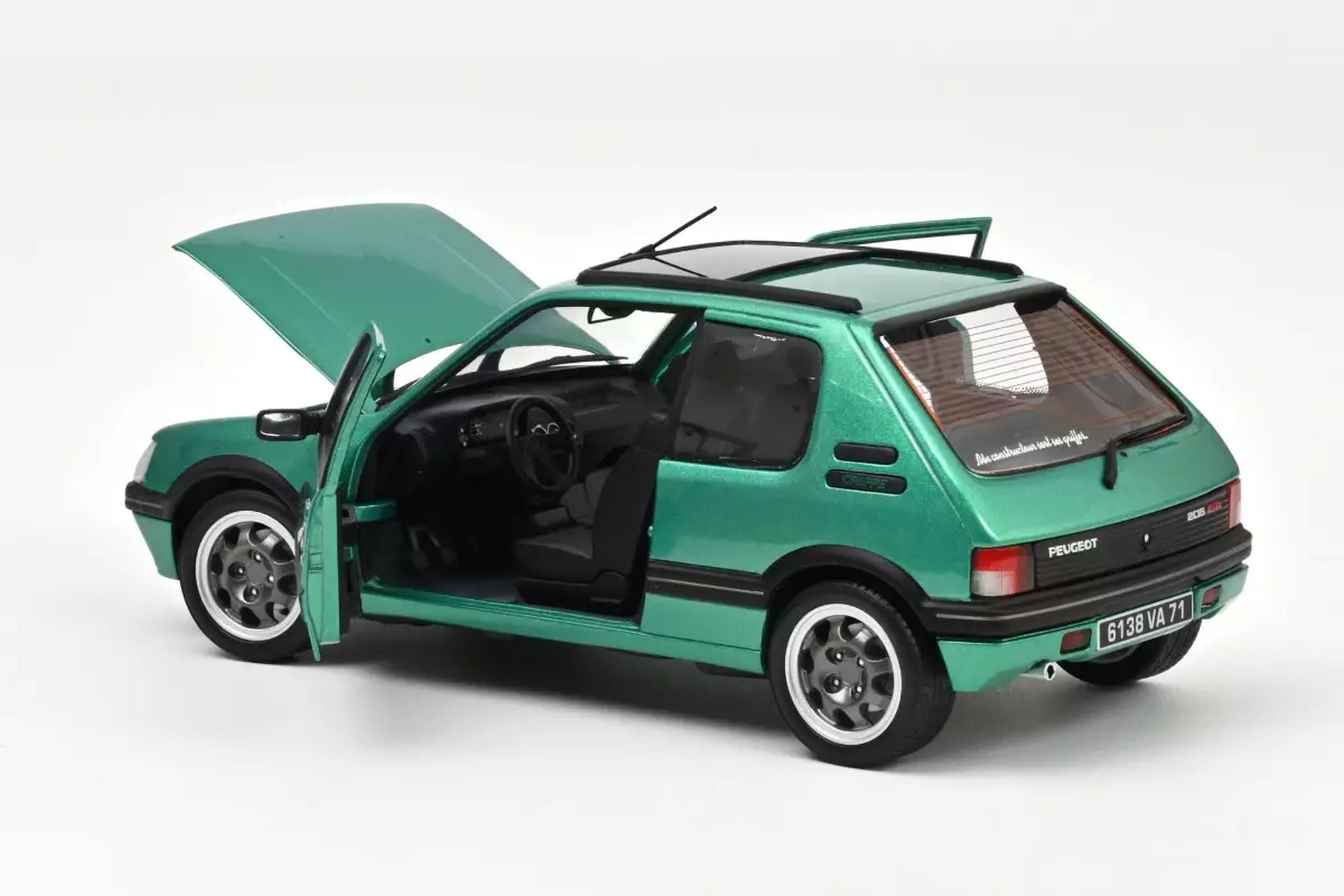 Peugeot 205 GTi Griffe with windowroof 1991 - green 1:18 – Thomas